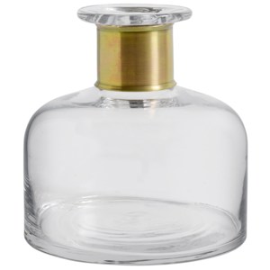Skleněná váza RING deco bottle clear M