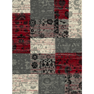 Kusový koberec Prime Pile 101188 Patchwork Optik Rot/Grau/Beige, Rozměry koberců 60x110 Hanse Home Collection koberce 4260286912879