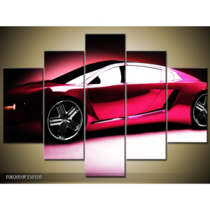 Obraz růžové auto
