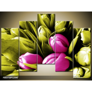 Obraz tulipány barevný svazek
