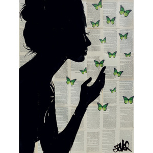 Obraz na plátně Loui Jover - Simplicity - Green, (60 x 80 cm)