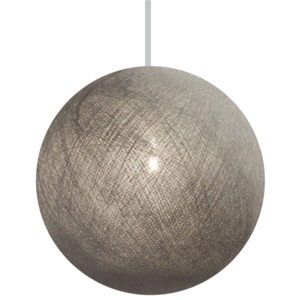 Lustr svítící koule PERLOVĚ ŠEDÁ průměr 41 cm