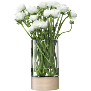 LSA Lotta váza/svícen jasan/čiré sklo 23cm
