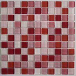 Skleněná mozaika růžová MSN217