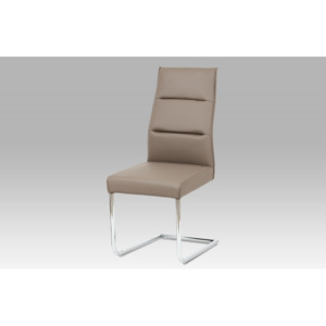 AutronicXML WE-5033 CAP1 - Jídelní židle chrom / koženka cappuccino