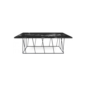 Tone Hone Konferenční stolek Boko MRAMOR 120 x 40 cm (Černý mramor s černou ocelí)