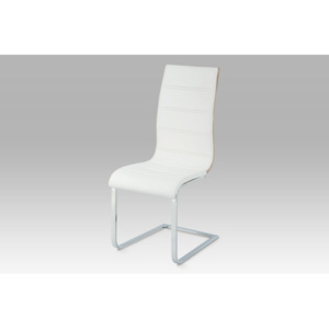 AutronicXML WE-5021 WT - Jídelní židle, koženka bílá / san remo / chrom