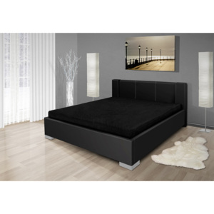 Nabytekmorava Luxusní postel s úložným prostorem Finn 180x200 cm Barva: eko kůže černá, typ matrace: bez matrace