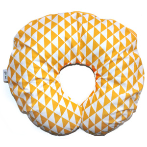 GADEO Cestovní polštářek VINTAGE yellow 32 x 32 cm Výplň: duté vlákno