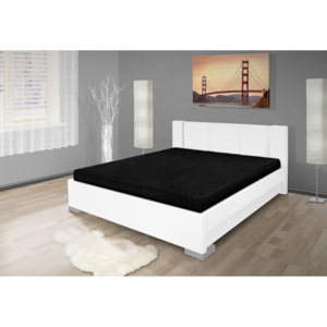 Luxusní postel Luna 180x200 cm Barva: eko kůže bílá, typ matrace: matrace orthopedy 17 cm