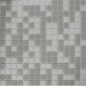 Bazénová mozaika skleněná šedá MSB35