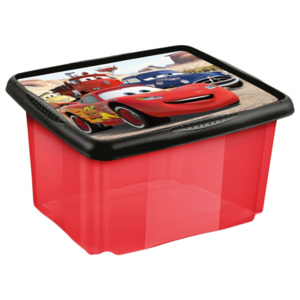 Box na hračky Cars 45 l - červený