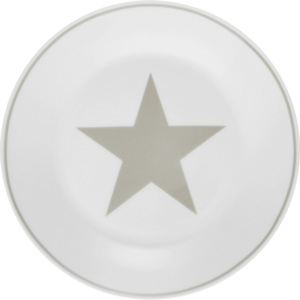 MÖMAX modern living Talíř Dezertní Star bílá, světle šedá