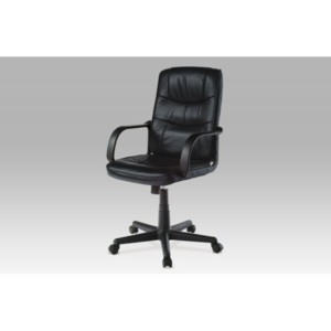 AutronicXML KA-9081 BK - Kancelářská židle, koženka černá, plast/houpací mech
