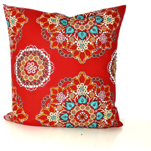 GADEO dekorační polštář RED MANDALA Velikost: 30x30 cm