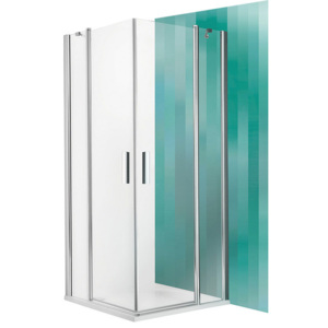 Sprchové dveře ROLTECHNIK TDO1 / 800 Stříbro + Transparent 724-8000000-01-02