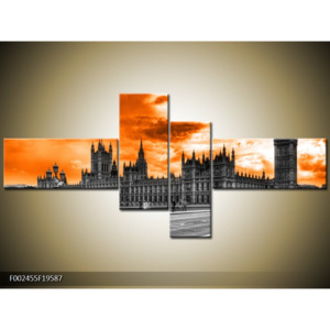 Obraz Westminsterský palác - oranžová