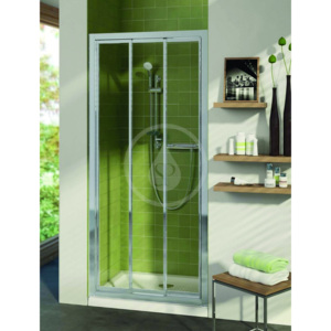 Ideal Standard Sprchové dveře posuvné (3-dílné) 80 cm, čiré sklo, silver bright (lesklá stříbrná) T9867EO