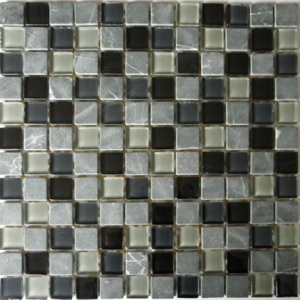 Mozaika sklo-kámen černá MKS234
