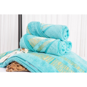 XPOSE ® Bambusový ručník MINA - azurová 50x90 cm