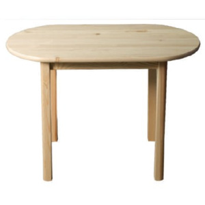 Stůl elipsa Nr.4 - 115x70 cm - druhá jakost borovice