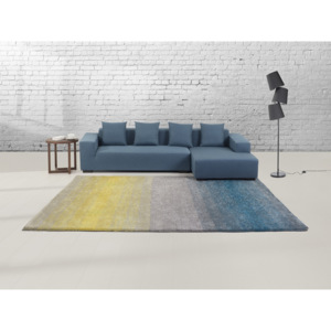 Shaggy polyester koberec šedomodrý 80x150 cm - DINAR