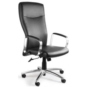 Office360 Kancelářská židle UN-616BL, pravá kůže