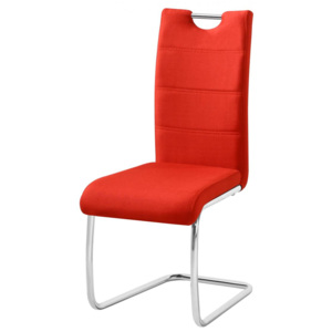 Jídelní židle v červené látce F1127