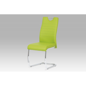 AutronicXML DCL-418 LIM - Jídelní židle koženka zelená / chrom
