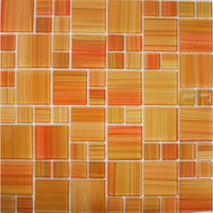 Skleněná mozaika oranžová mix MSM64