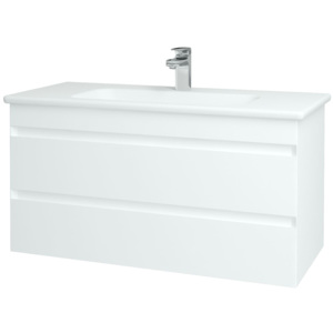 Dřevojas - Koupelnová skříň MAJESTY SZZ2 100 - L01 Bílá vysoký lesk (120344)