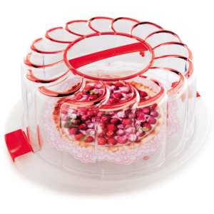 Snips Box na dort s podnosem, červený