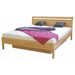 Masivní manželská postel BENITA 180x200 bez úp a roštu buk