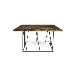 Tone Hone Konferenční stolek Boko MRAMOR 75 x 40 cm (Hnědý mramor s černou ocelí)