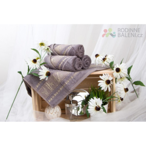 XPOSE ® Bambusový ručník MAYA - šedá 50x90 cm