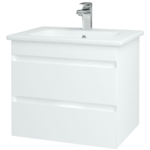 Dřevojas - Koupelnová skříň MAJESTY SZZ2 60 - L01 Bílá vysoký lesk (83703)