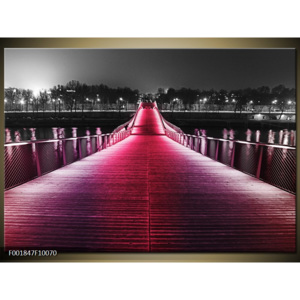 Obraz Cesta po mostě - růžová