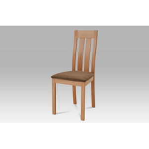 AutronicXML BC-2602 BUK3 - Jídelní židle masiv buk, barva buk, potah hnědý melír
