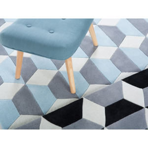 Modro-bílý 3D koberec 140x200 cm - ANTALYA