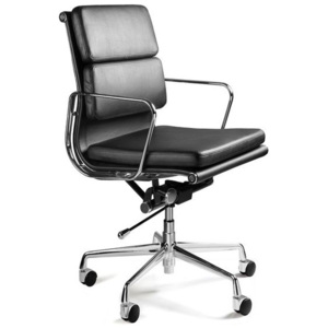 Office360 Kancelářská židle UN-607BL, pravá kůže