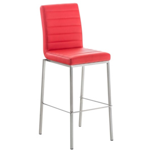 Barová židle Grevena, eko kůže (Červená) csv:101199702 DMQ