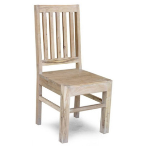 Masiv24 - WHITE WOOD Židle, dvojset, lakovaný akát