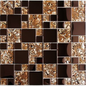 Mozaika kov-sklo zlatá lesklá MMS049