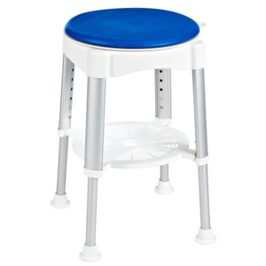 SAPHO Stolička otočná, nastavitelná výška, bílá/modrá A0050401