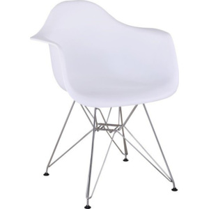 Tempo Kondela Židle - křeslo, bílá + chrom, FEMAN
