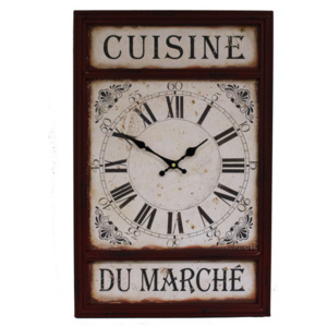Nástěnné hodiny Antic Line Cuisine Du Marche