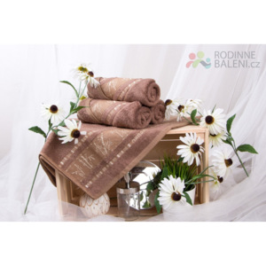 XPOSE ® Bambusový ručník MAYA - světle hnědá 50x90 cm
