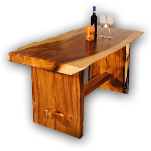 Divero 41625 Masivní stůl z mungurového dřeva 160 cm