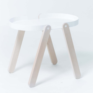 Odkládací stolek bílý TEPSI