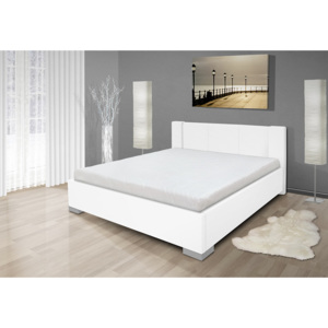 Nabytekmorava Luxusní postel Finn 180x200 cm Barva: eko kůže bílá, typ matrace: matrace sendvičová 16 cm